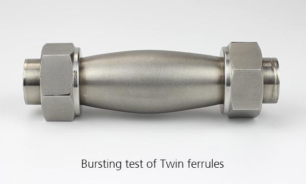 Experimental test of Hikelok twin ferrule tube fittings